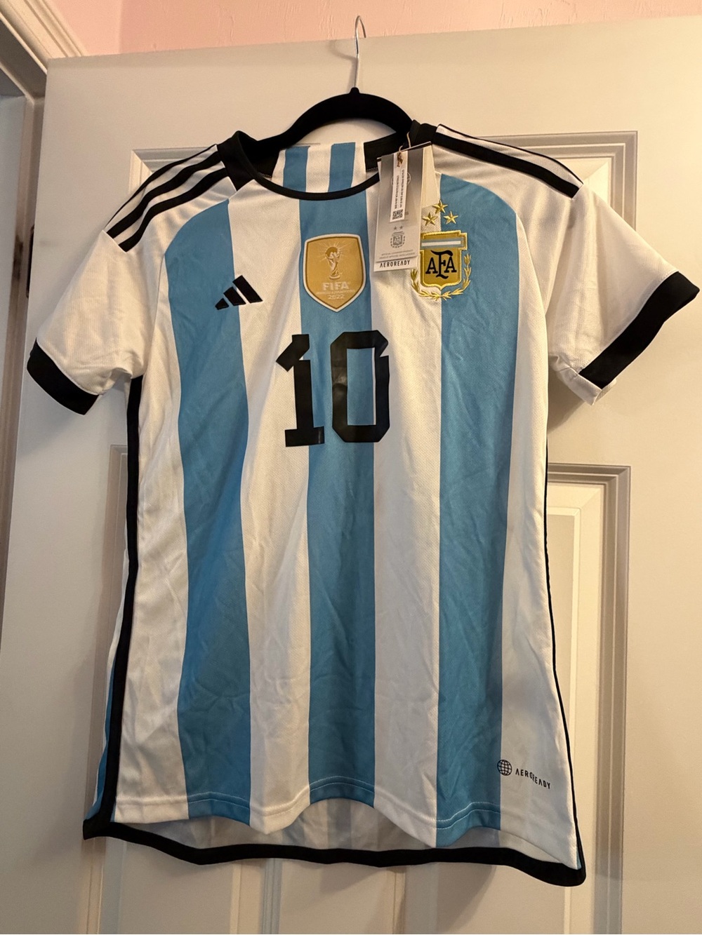 NWT - Adidas Argentina #10 Messi Home Jersey - Sky Blue & White